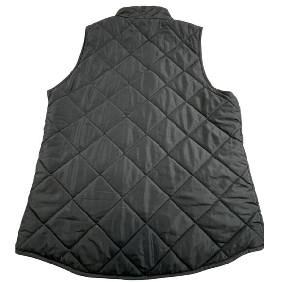 Quinn Vest Womens Medium Bue Quilted Full Zip Utility Pockets Jacket Layer Y2K - Picture 2 of 7